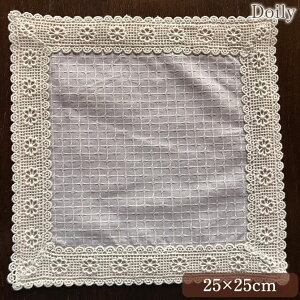 �h�C���[ 25×25cm �����` �~�� �ԕr�~ �e�[�u�����l�� �s���N �t�@�u���b�N ���[�X �h�J ���R�R�� �P�n �A���e�B�[�N�� �C���e���A�G�� ���[���s�A�� �k�� ���� �t�B�I�[�����X�e�B�[�N