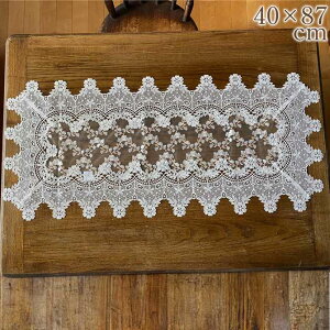 �y1,078�~OFF�N�[�|����12/25�܂Łz ���[�X �t�@�u���b�N �e�[�u�����l�� �e�[�u���Z���^�[ 40×87cm rose the flrur ���[�Y�e�t���[�� ���R�R�� �A���e�B�[�N�� ���[���s�A��