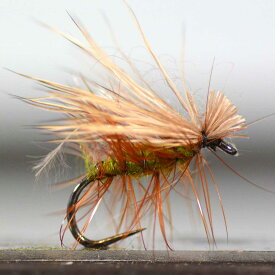 ドライフライ エルクヘアカディス オリーブ (#8 #10 #12 #14 #16) 完成 フライ フィッシング 毛鉤 釣り ヤマメ イワナ アマゴ 渓流 管理釣り場 釣具 dry fly fishing