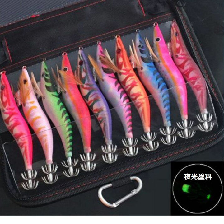 楽天市場】エギング 10本 エギケース イカ釣り エギ 2.5/3.0/3.5号 