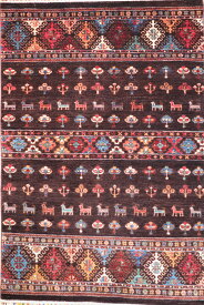 子供部屋にもぴったり！かわいい トルコ絨毯 伝統職人 100％手織り 122cm×181cm