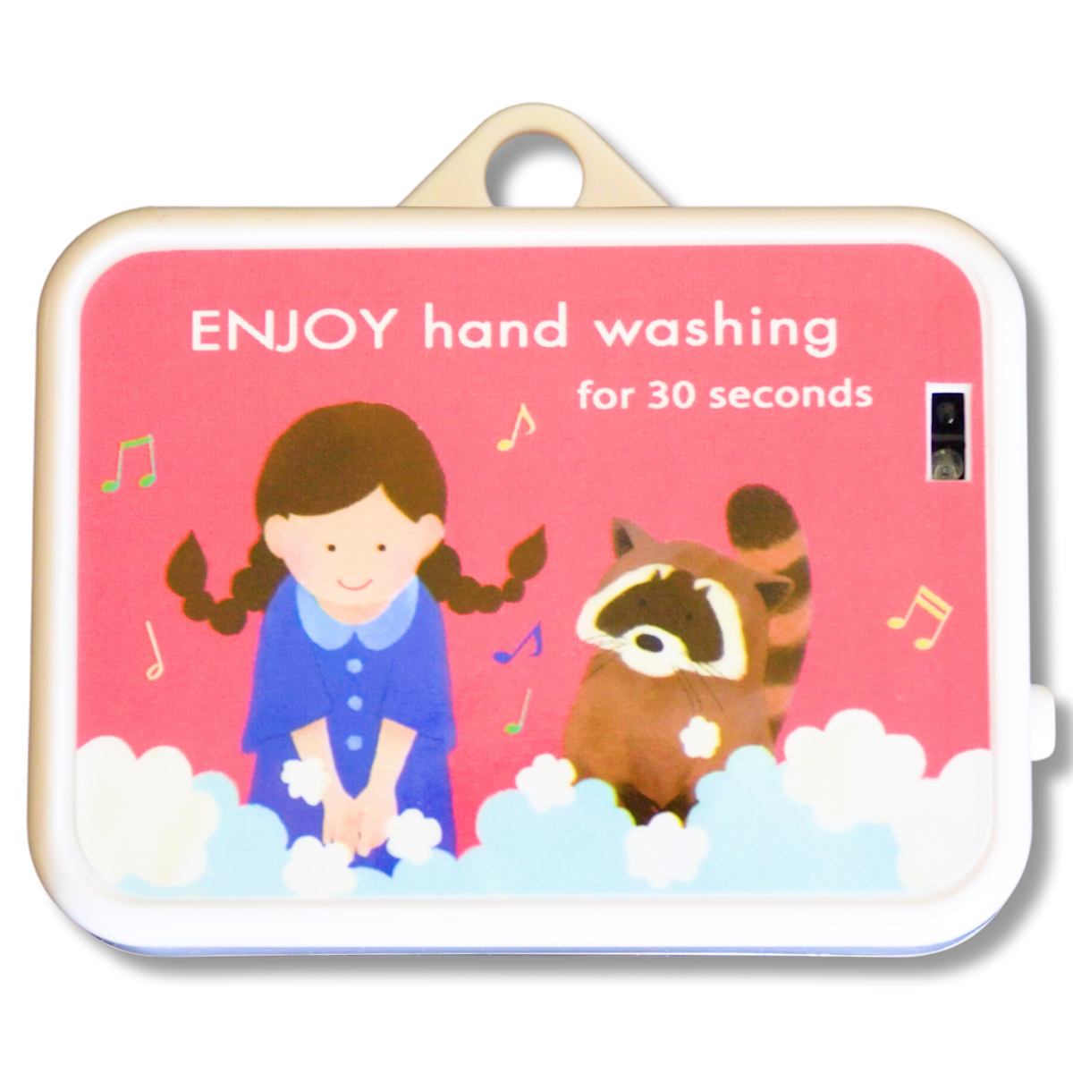 手洗いオルゴール A-01 ピンク 10曲ランダム 楽しく手洗い 非接触センサー EVER-GLORY
