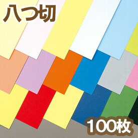 ニューカラーR 八つ切 100枚組 造形紙 両面 色画用紙 ゴークラ