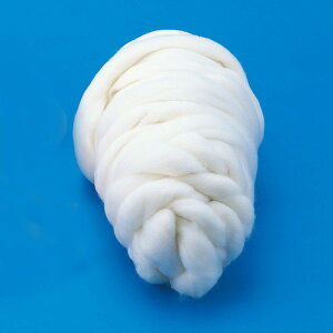 フェルトづくり原毛 ポロアス スライバー 白 【 羊毛 フェルト スライバー 】