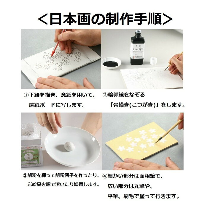 楽天市場】水干絵の具 20ml 24色セット ボトル入 【 日本画 水墨画 