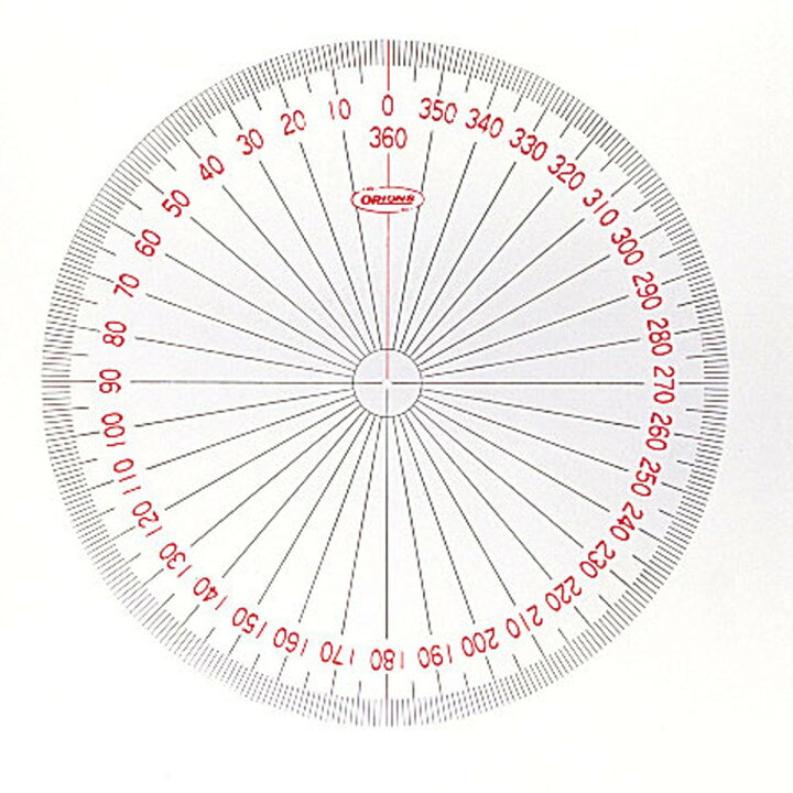 楽天市場 メール便可 全円分度器 径80mm アクリル製 製図 定規 全円 分度器 画材 ものづくりのアートロコ