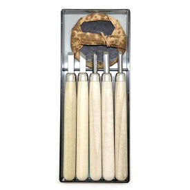 [ メール便可 ] サンクラフト マルイチ彫刻刀 セット 右手用 5本組 木柄 プラケース入 R-5 【 右利き 学用品 まるいち 義春 刃物 版画 はんが 】