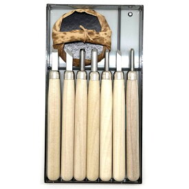 [ メール便可 ] サンクラフト マルイチ彫刻刀 セット 右手用 7本組 木柄 プラケース入 R-7 【 右利き 学用品 まるいち 義春 刃物 版画 はんが 】