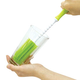 エジソン シリコーンブラシ グリーン KJH2007 【 洗浄 コップ ブラシ 】