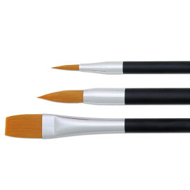 [ メール便可 ] デザイン筆 ACT ナイロン 3本セット 【 絵画 水彩 筆 デザイン ナイロン 】