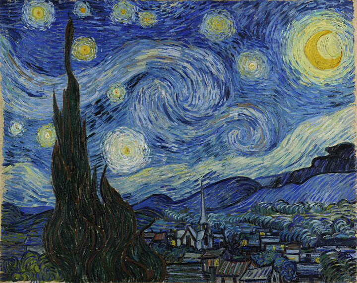 楽天市場】アートパネル アートボード ゴッホ 星月夜 60×45 A2 壁掛け 
