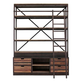 【組立品】 ラダー シェルフ オープン シェルフ ディスプレイ シェルフ UP TOWN アップタウン 124 W160 LADDER SHELF H2100 ユニットシェルフ 棚 ラック 書棚 本棚 飾り棚 リビング 収納 見せる収納 ヴィンテージ 160cm 東馬家具