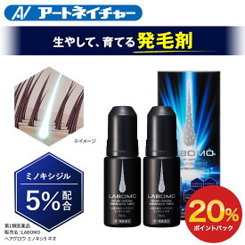 【期間限定】20%ポイントバック 【第1類医薬品】公式 アートネイチャー ラボモ ヘアグロウ ミノキシ5 ネオ 72mL 2本 発毛剤 育毛剤 ミノキシジル 5% AGA 男性用 毛生え薬 薄毛対策 発毛 育毛 養毛 男性 メンズ 発毛促進 抜け毛 脱毛症 薄毛 脱毛 頭皮 送料無料 LABOMO