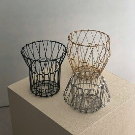 ステンレス製 折りたたみ 変形 カゴ バスケット【ART OF BLACK】