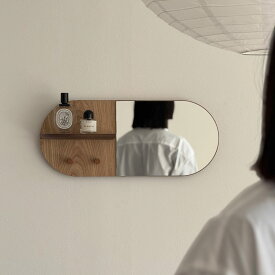 予約販売4月中旬～4月下旬頃発送予定 オーバル ウッド ウォールミラー 壁掛け【ART OF BLACK】