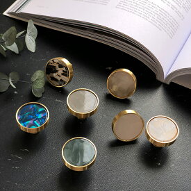 ウォールフック 真鍮 ゴールド 3cm マーブル 壁飾り 【ART OF BLACK】