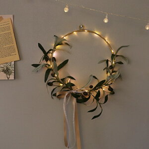オリーブ リース クリスマス LED電球付き【ART OF BLACK】