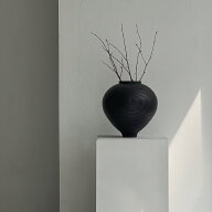 wood texture ブラック フラワーベース 花瓶【ART OF BLACK】