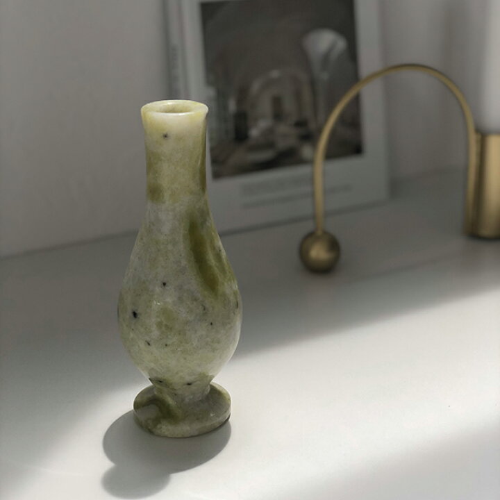 楽天市場】jade 天然石 グリーン フラワーベース 花瓶 【ART OF BLACK 