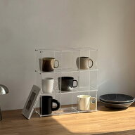 【一部予約商品】 3段 カップシェルフ H40cm【ART OF BLACK】
