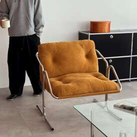 予約販売6月中旬～6月下旬頃発送予定 Stainless Sling Fabric Lounge Chair ラウンジチェア 1人掛けソファ【ART OF BLACK】