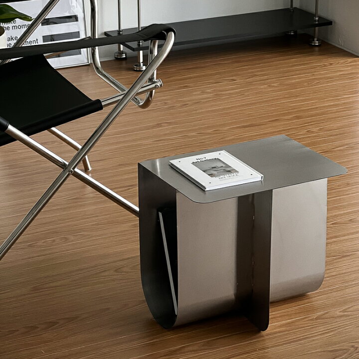 楽天市場】ステンレス Uカーブ スクエア サイドテーブル【ART OF BLACK  