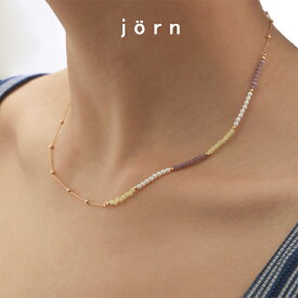 jornヨルン Natural Stone Chain Mix Necklace 18k gold plated ネコポス送料無料