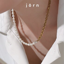 jornヨルン Baroque Pearl Chain Necklace18k gold plated ネコポス送料無料