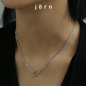 jornヨルン Stone Chain Necklace rhodium silver plated ネコポス送料無料