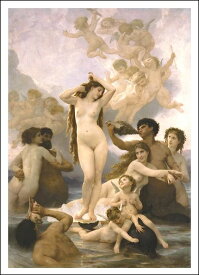 【ウィリアム・アドルフ・ブグロー 絵画アートポスター】『ヴィーナスの誕生』 (496×671mm) William-Adolphe Bouguereau