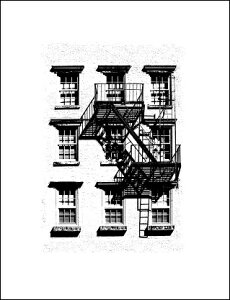 yA[g|X^[zWEST VILLAGE FIRE ESCAPE 1937(281×358mm) -CeA-