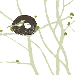 エリン・クラーク アートポスター『FEATHERS AND TWIGS』(510×510mm) -おしゃれインテリアに-(余白カット済みポスター)