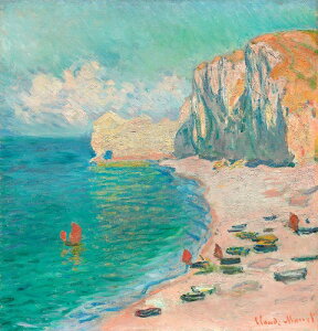 yiWN[vgE}bgy[p[zN[hEl GA[g|X^[uTHE BEACH AND THE FALAISE D'AMONT, 1885ilƃA̒fR1885Njv(510×510mm) - CeA -