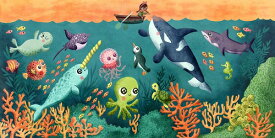 【My Zoetrope アートポスター】OCEAN LIFE(381×762mm) -おしゃれインテリアに-(余白カット済みポスター) 海の生活