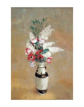 アートポスター 18％OFF お求めやすく価格改定 花瓶の花1912-14年 281×358mm -ルドンー-