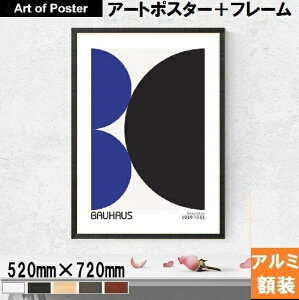 CeA oEnEX A[g|X^[ t[t wBAUHAUS 3x (520×720×24mm) |X^[ A~ t[Zbg 50×70cm 50x70cm A[gpl A[g t[| z fUC ~bhZ`[