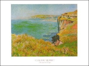 【アートポスター】ヴァレンジヴィユの崖(50cm×70cm) -モネ- おしゃれインテリアに