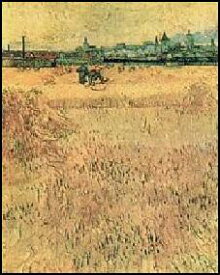 【アートポスター】アルルの町並みと麦畑 (60cm×80cm) -ゴッホ- おしゃれインテリアに