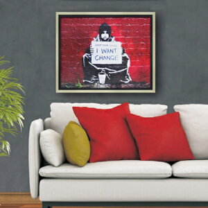 yBanksyz QH | oNV[uAC g `FW (I want change)v (H435×W535mm) A[g |X^[ _ CeA Ǌ| z z  A[gplOtBeB A[g