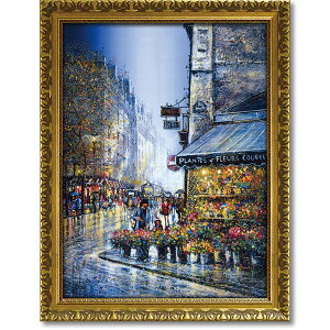街/風景 額縁付き 絵画 アートフレーム | ギィ デサップ 『リュ デュ バック』 (W545×H700mm) | 特殊ゲル加工 | インテリア 壁掛け 額入り 額装込 おしゃれ ポスター アート モダン アートフレーム