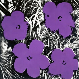 【アンディ・ウォーホル アートポスター】FLOWERS, C.1965 (4 PURPLE)(305mm×305mm) -おしゃれインテリアに- (余白カット済みポスター)