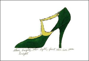 yAfBEEH[z A[g|X^[zShoe, c.1955 (Green and Yellow)(508×661mm) -CeA-