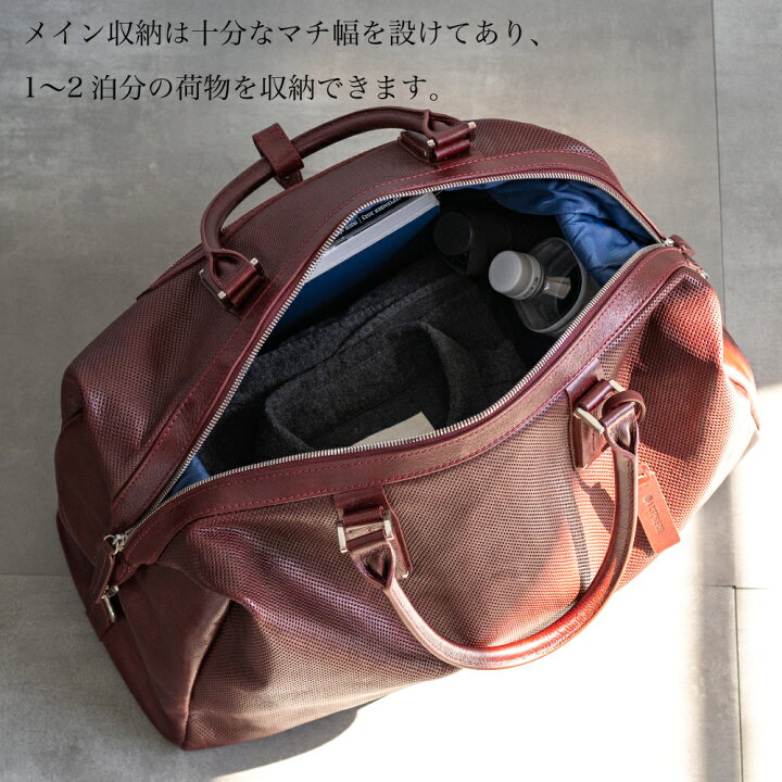 楽天市場】ボストンバッグ メンズ 大容量 メンズバッグ レザーボストン 