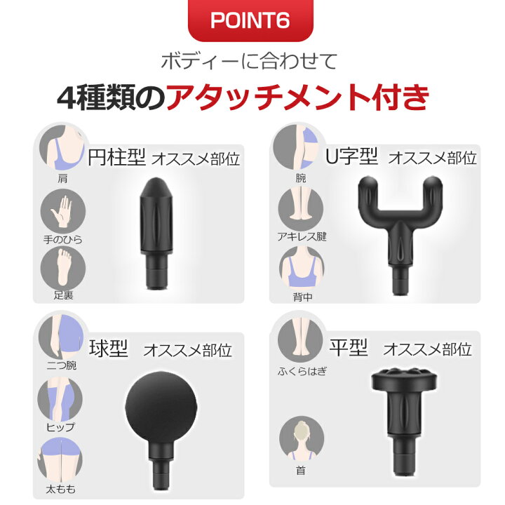 楽天市場】＼☆84%OFF⇒3,691円☆／ 筋膜リリース ガン 電動マッサージ 