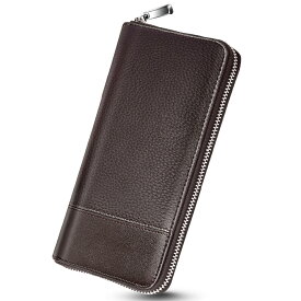 【激アツ価格☆通常11,980円→1,880円】 財布 メンズ 長財布 牛革 長サイフ 小銭入れ 仕切り カード入れ 革 ヌメ革 おしゃれ メンズ財布 大容量 メンズ長財布 黒 茶 化粧箱付 誕生日 父の日 父の日 誕生日 ギフト 送料無料 男女兼用