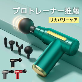 ★楽天1位★【5倍ポイント＆クーポンで3,670円〜】 筋膜リリース ガン 電動マッサージ器 ハンディガン アタッチメント 6レベル調節可能 全身ケア リラックス ストレス解消 収納箱付 軽量 筋膜 筋肉 全身 健康グッズ トレーニング ハンディ 男女兼用 誕生日 送料無料