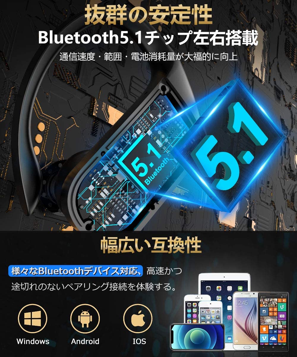 楽天市場】【SALE】 ☆Bluetooth5.1☆ ワイヤレスイヤホン Bluetooth