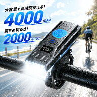 【最大P49倍★クーポンで1,590円】 楽天1位 自転車 ライト LED 高輝度 防水 USB充電式 4000mAh テールラ…