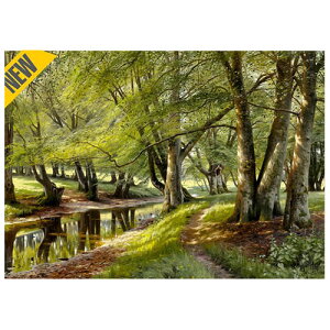 D-Toys�E�f�B�[�g�C�Y�p�Y�� 77417-MO02 Peder Mrk Mnsted : A Summer Day in the Forest with Deer in the Background 1000�s�[�X 47×68cm
