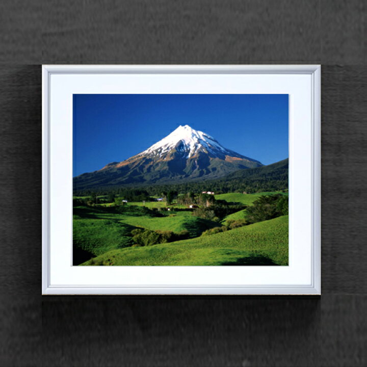 楽天市場】【油絵 直筆仕上げ】新緑、富士山 アートフレーム：色 